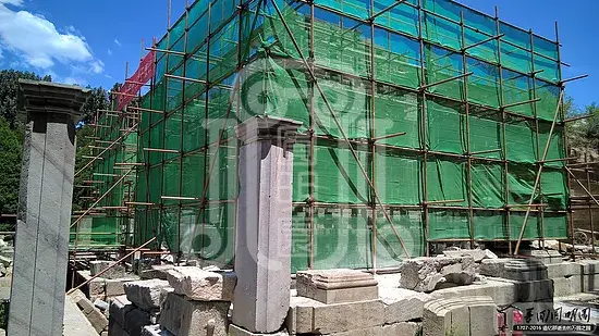 西洋楼海晏堂土台遗址加固保护现场梦回圆明园 西洋楼海晏堂土台遗址加固保护现场-梦回圆明园