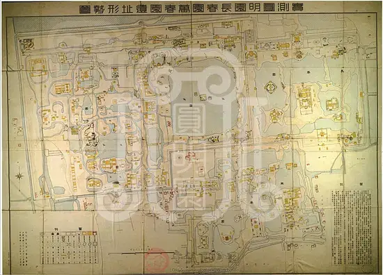 實測圓明園長春園萬春園遺址形勢圖梦回圆明园 實測圓明園長春園萬春園遺址形勢圖-梦回圆明园