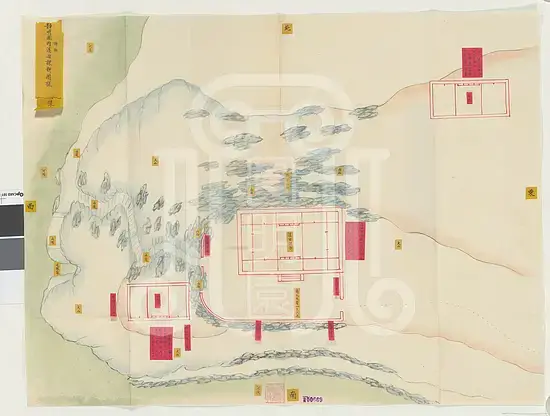 《静明园内溪田课耕图样》与《玉泉山龙王殿图样》梦回圆明园 《静明园内溪田课耕图样》与《玉泉山龙王殿图样》-梦回圆明园